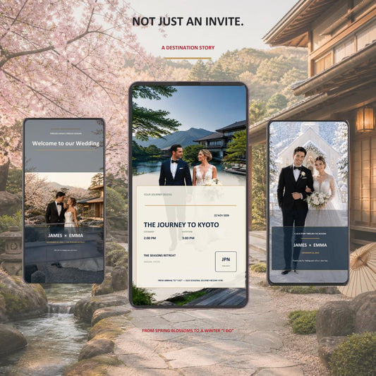 FOUR SEASONS Wedding Website Invitation Template — view 2