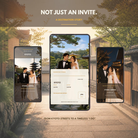 KYOTO Wedding Website Invitation Template — view 2