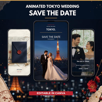 TOKYO Urban Wedding Save the Date Template