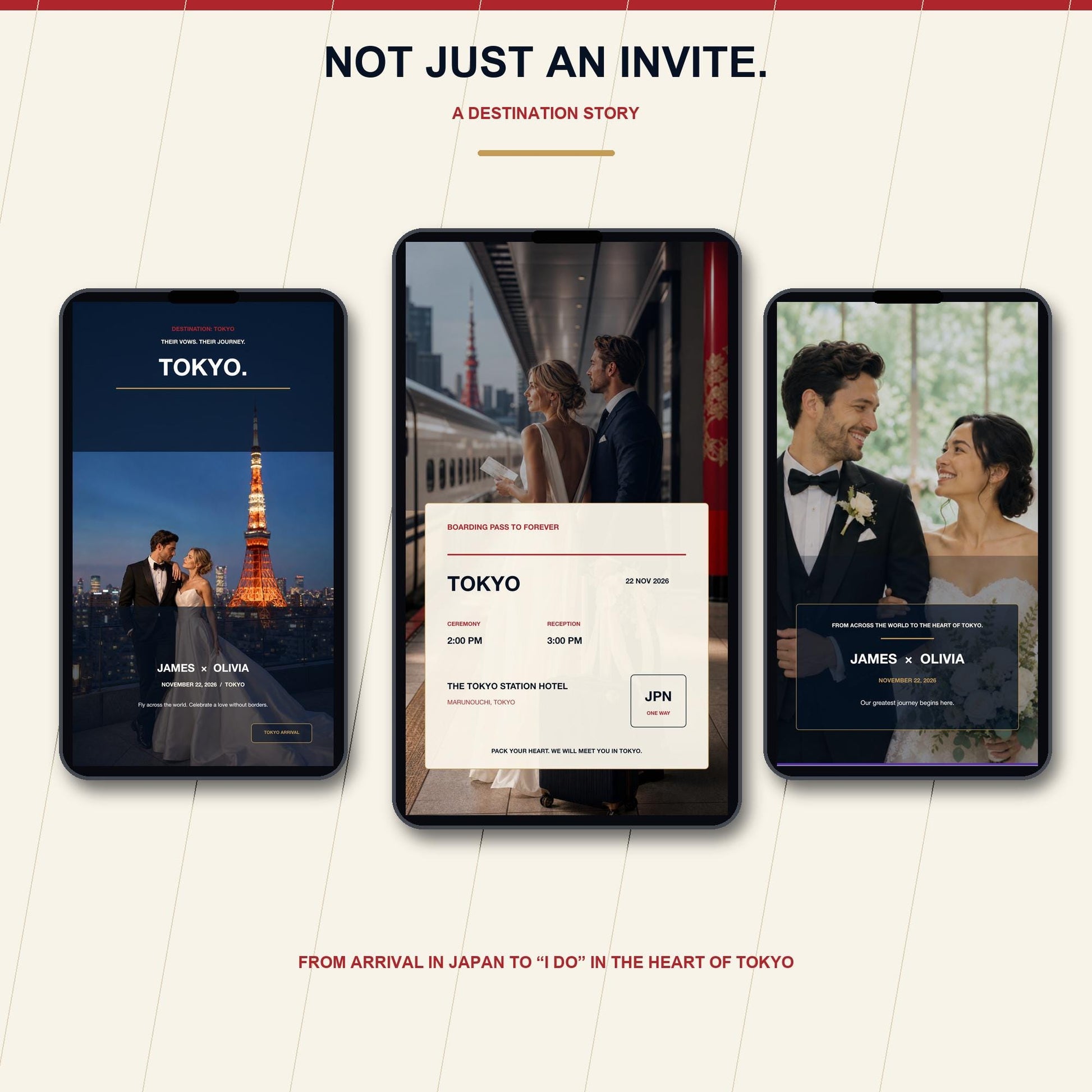 TOKYO Urban Wedding Website Invitation Template — view 2