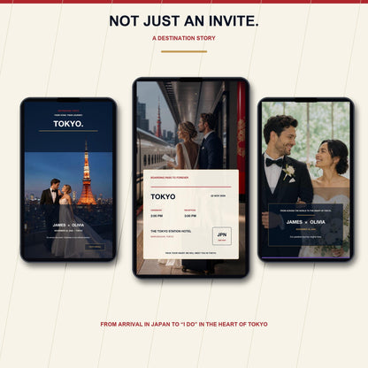 TOKYO Urban Wedding Website Invitation Template — view 2