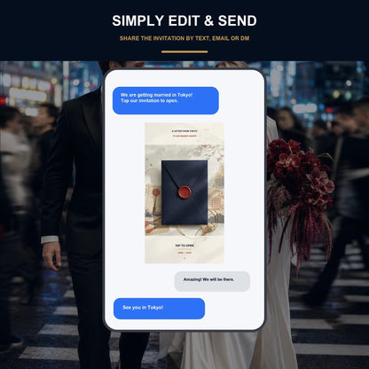 TOKYO Urban Wedding Website Invitation Template — view 4