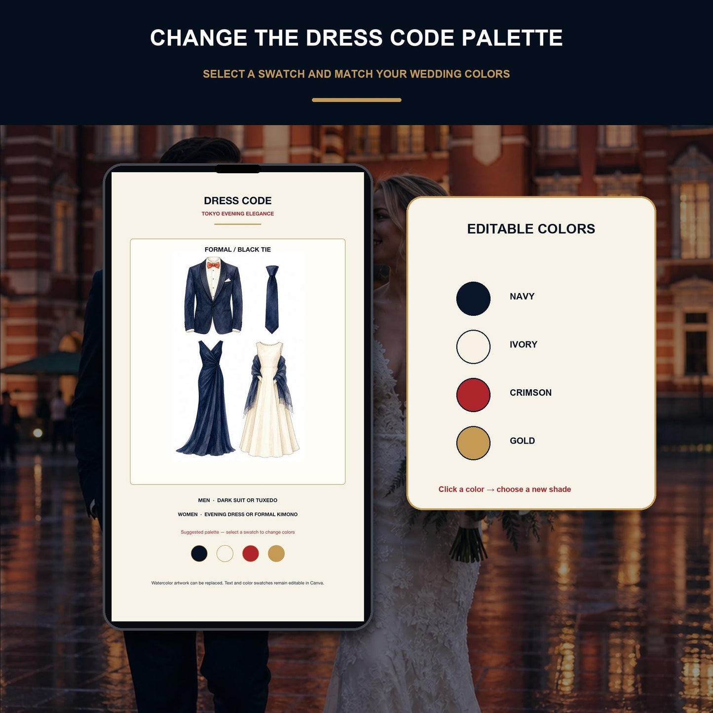 TOKYO Urban Wedding Website Invitation Template — view 6