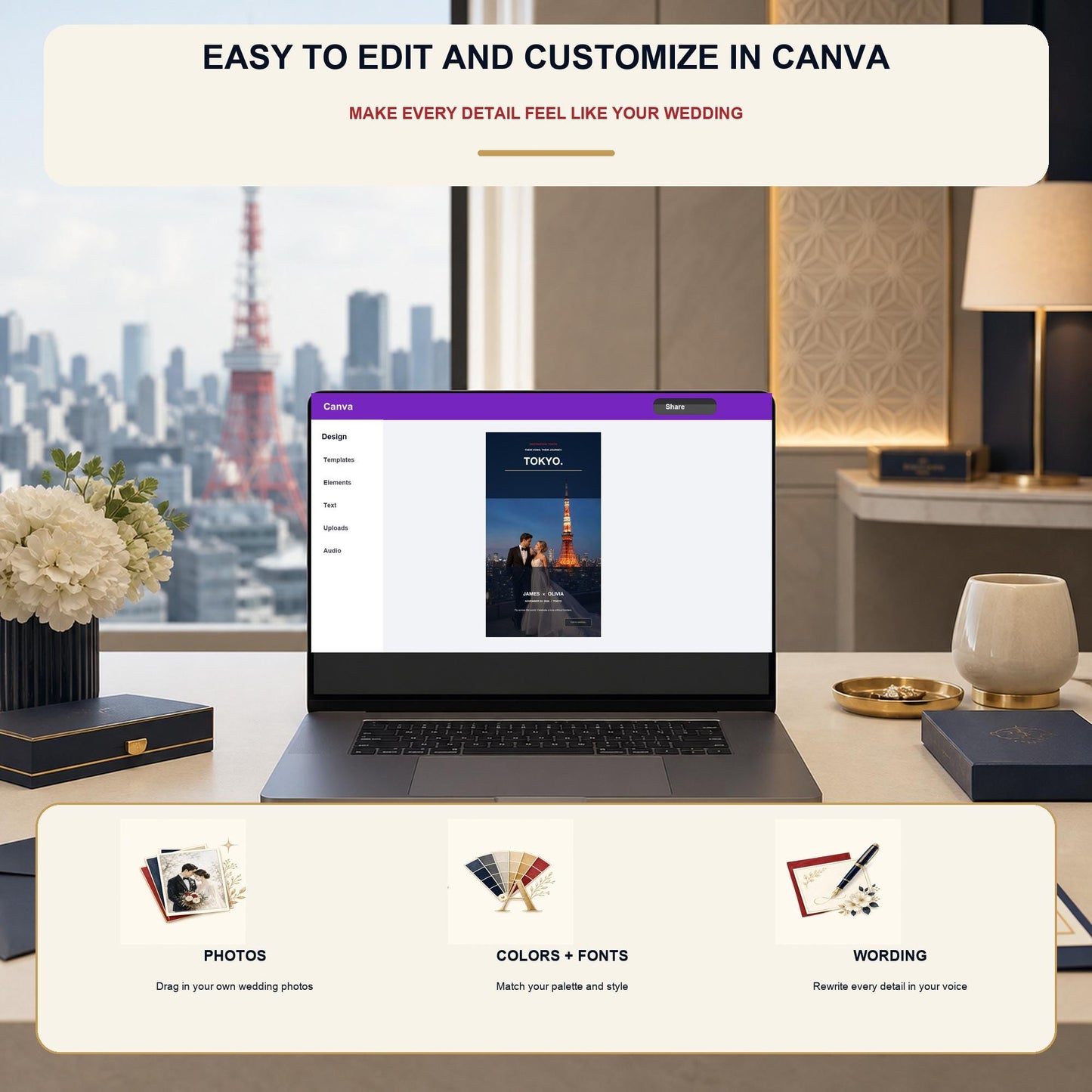 TOKYO Urban Wedding Website Invitation Template — view 10