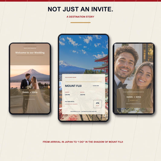 MOUNT FUJI Wedding Website Invitation Template — view 2