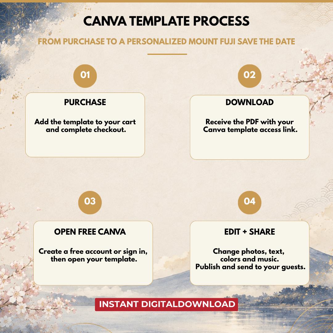 MOUNT FUJI Wedding Save the Date Template — view 6