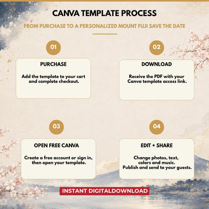MOUNT FUJI Wedding Save the Date Template — view 6
