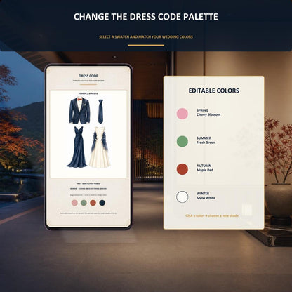 FOUR SEASONS Wedding Website Invitation Template — view 6