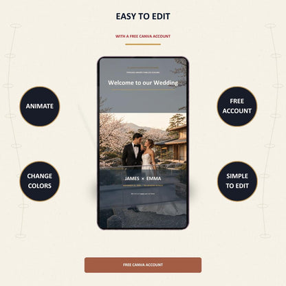 FOUR SEASONS Wedding Website Invitation Template — view 7