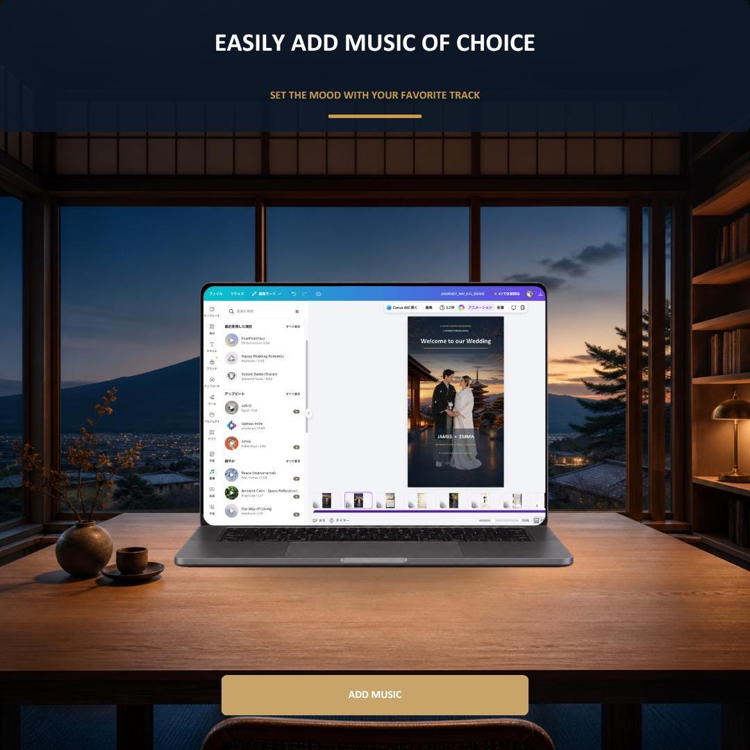 JAPAN JOURNEY Wedding Website Invitation Template — view 5