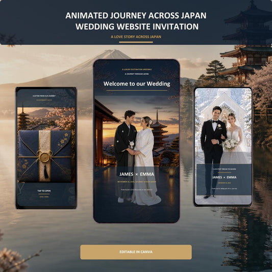 JAPAN JOURNEY Wedding Website Invitation Template