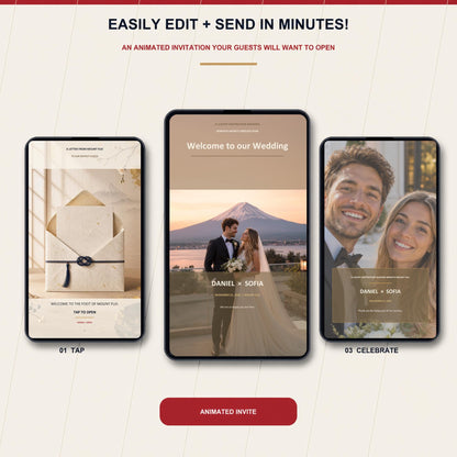 MOUNT FUJI Wedding Website Invitation Template — view 3