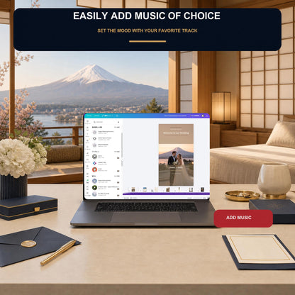 MOUNT FUJI Wedding Website Invitation Template — view 5