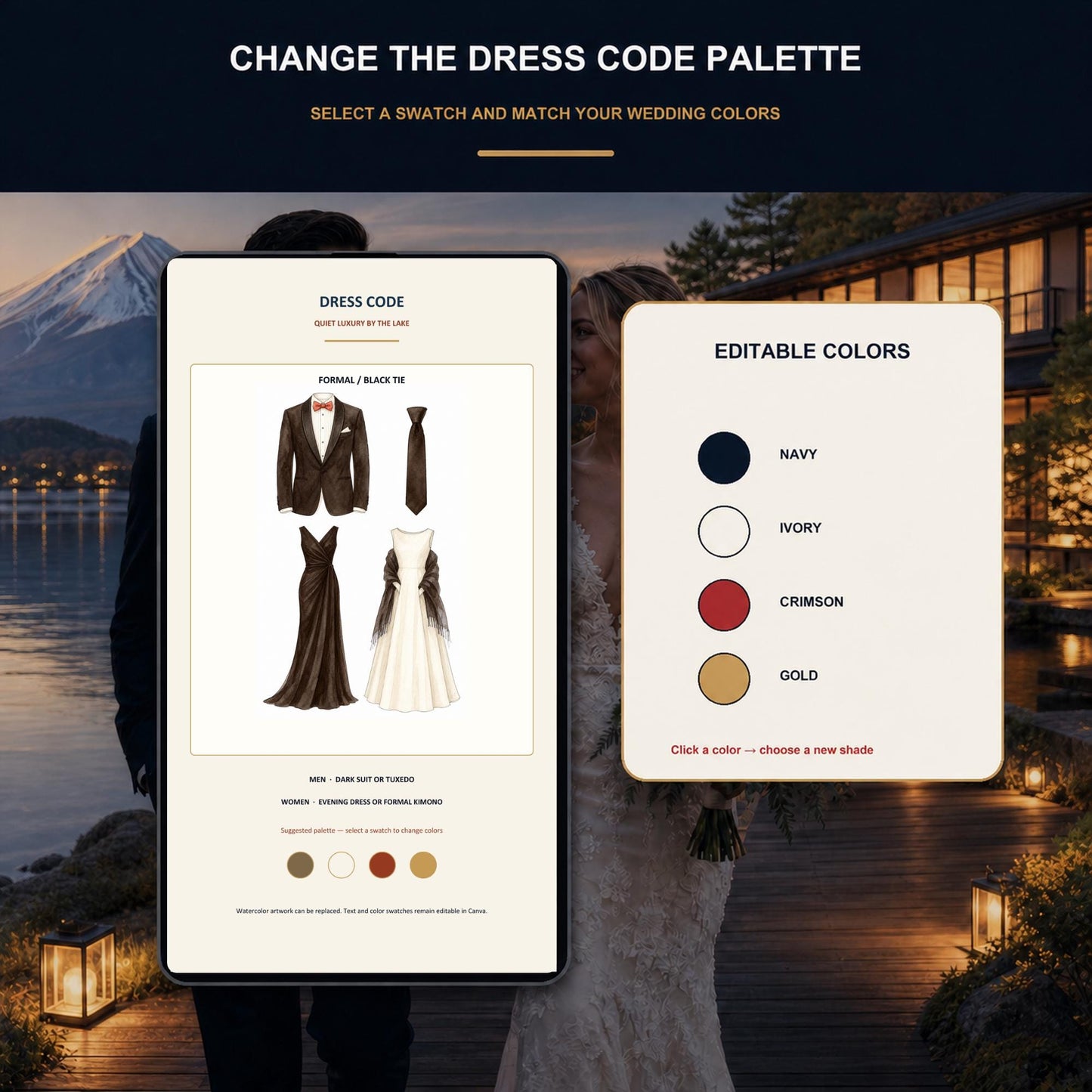 MOUNT FUJI Wedding Website Invitation Template — view 6