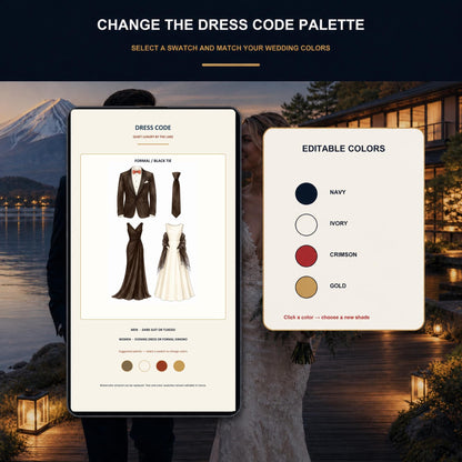 MOUNT FUJI Wedding Website Invitation Template — view 6