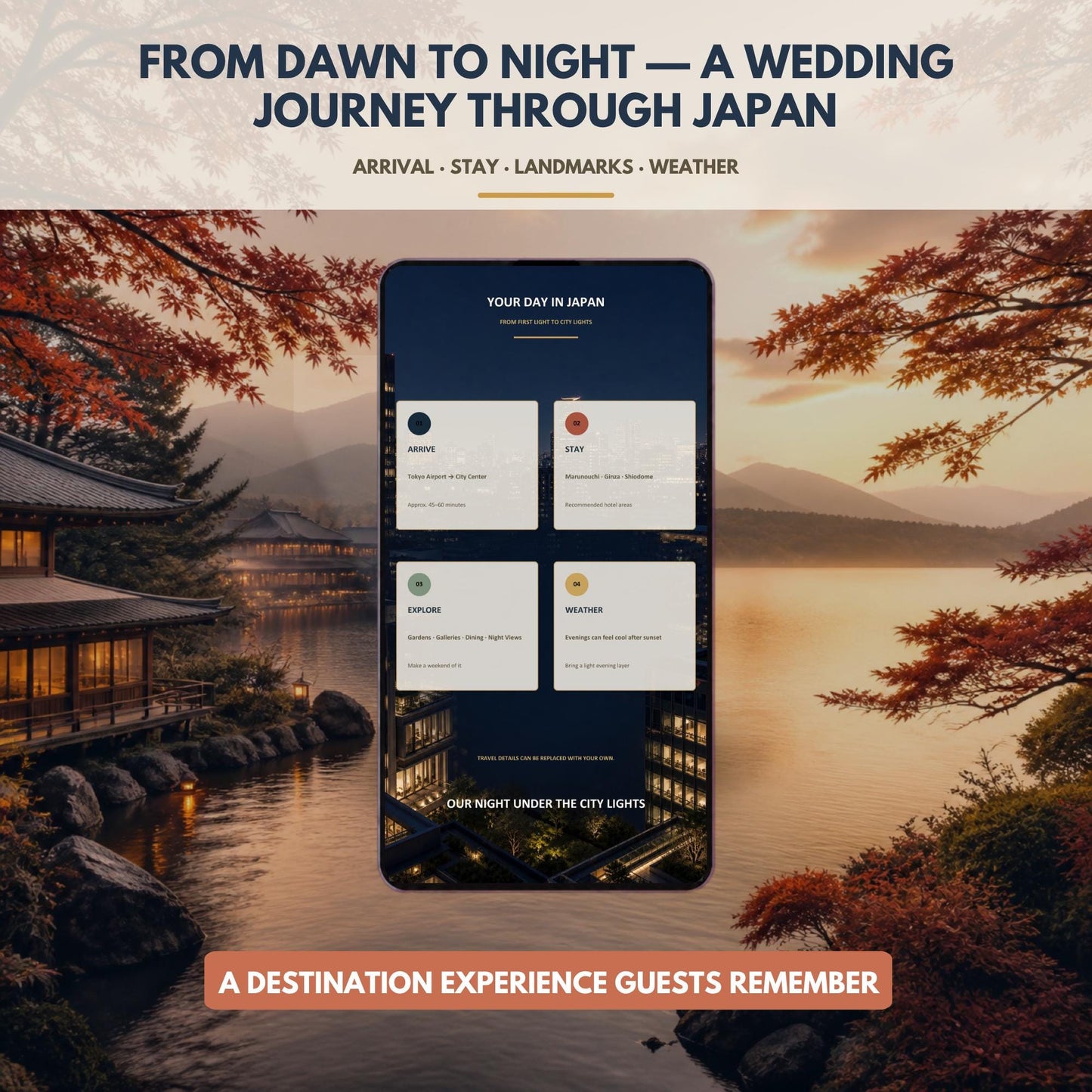 A DAY IN JAPAN Wedding Website Invitation Template — view 8