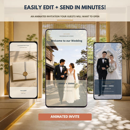 A DAY IN JAPAN Wedding Website Invitation Template — view 3