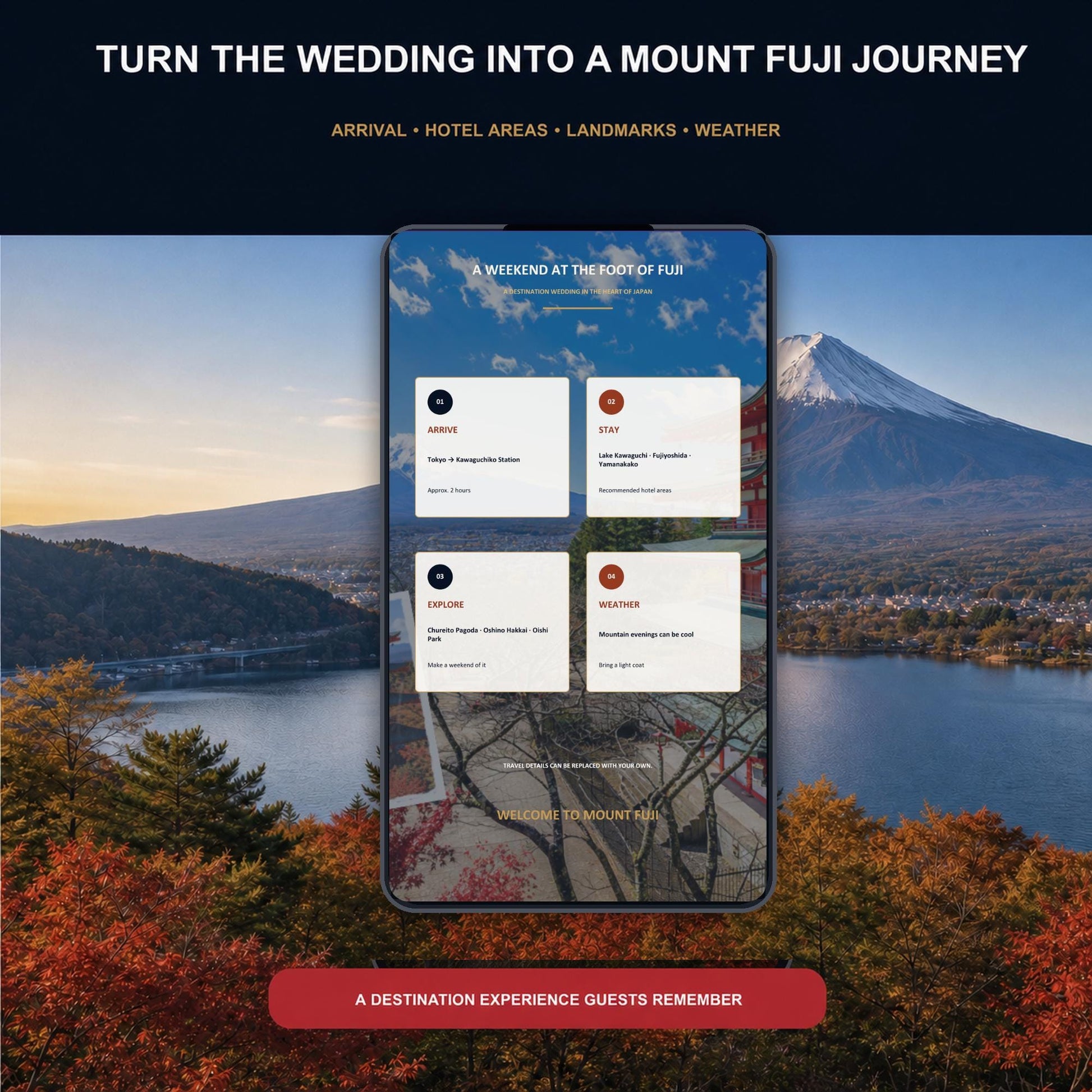 MOUNT FUJI Wedding Website Invitation Template — view 8