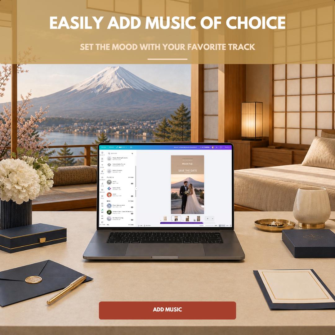 MOUNT FUJI Wedding Save the Date Template — view 4