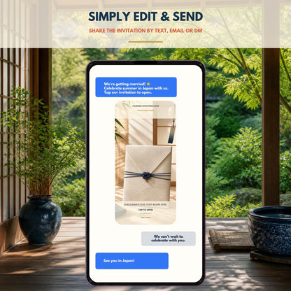 SUMMER IN JAPAN Wedding Website Invitation Template — view 4