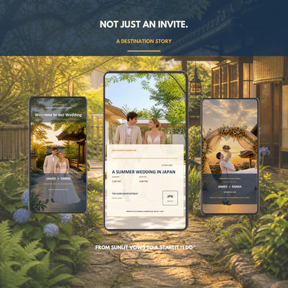 SUMMER IN JAPAN Wedding Website Invitation Template — view 2