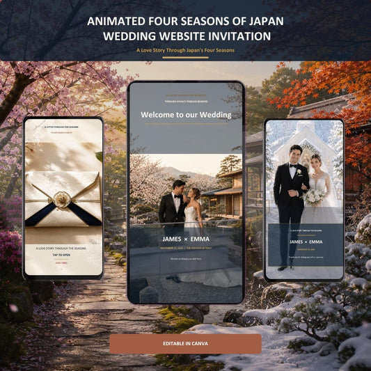FOUR SEASONS Wedding Website Invitation Template