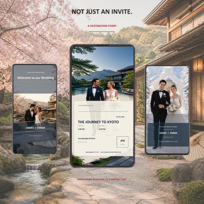 FOUR SEASONS Wedding Website Invitation Template — view 2