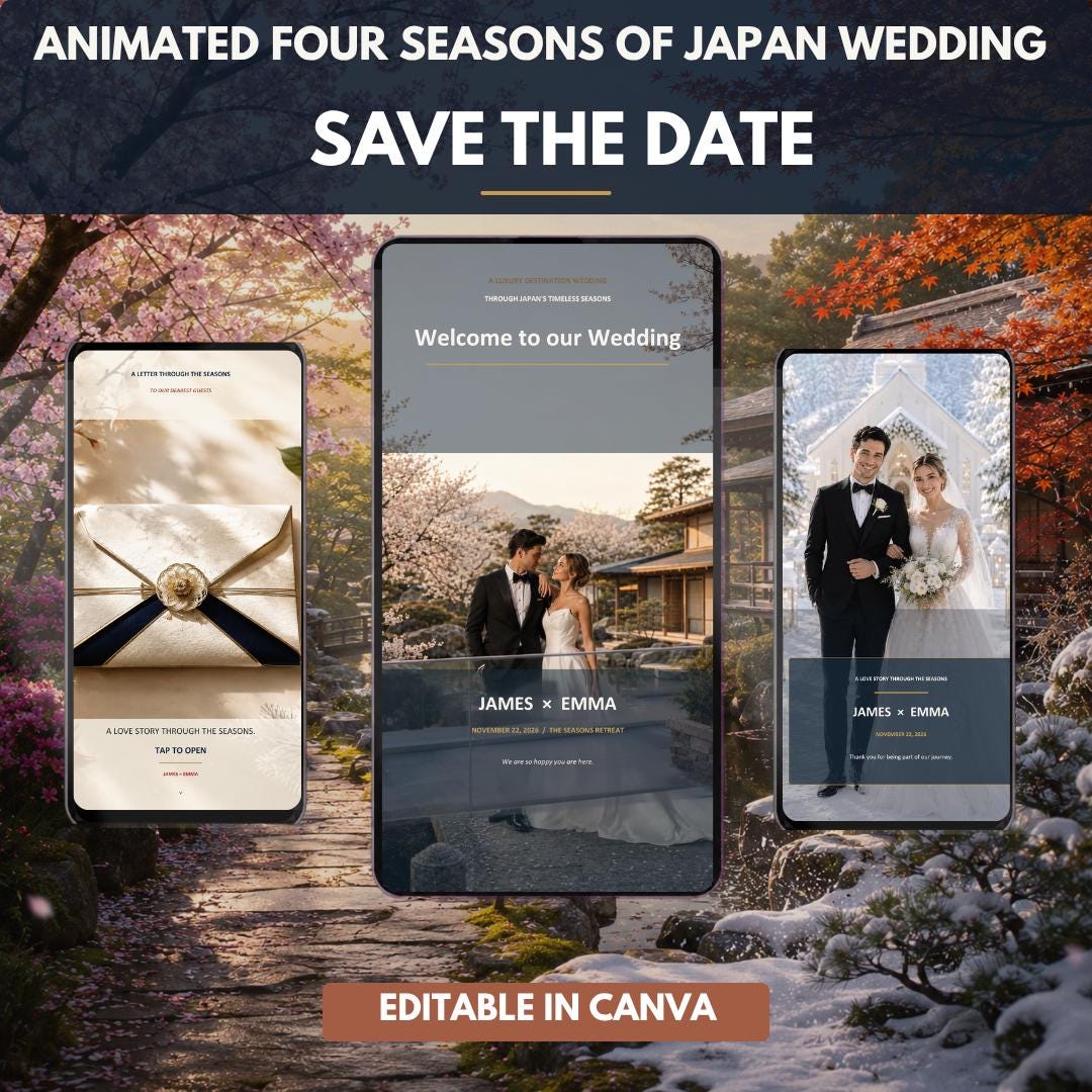 FOUR SEASONS Wedding Save the Date Template
