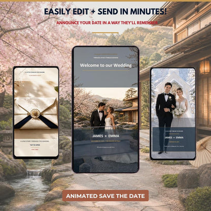 FOUR SEASONS Wedding Save the Date Template — view 2