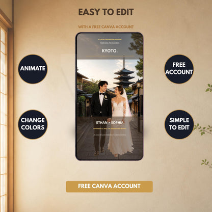 KYOTO Wedding Website Invitation Template — view 7