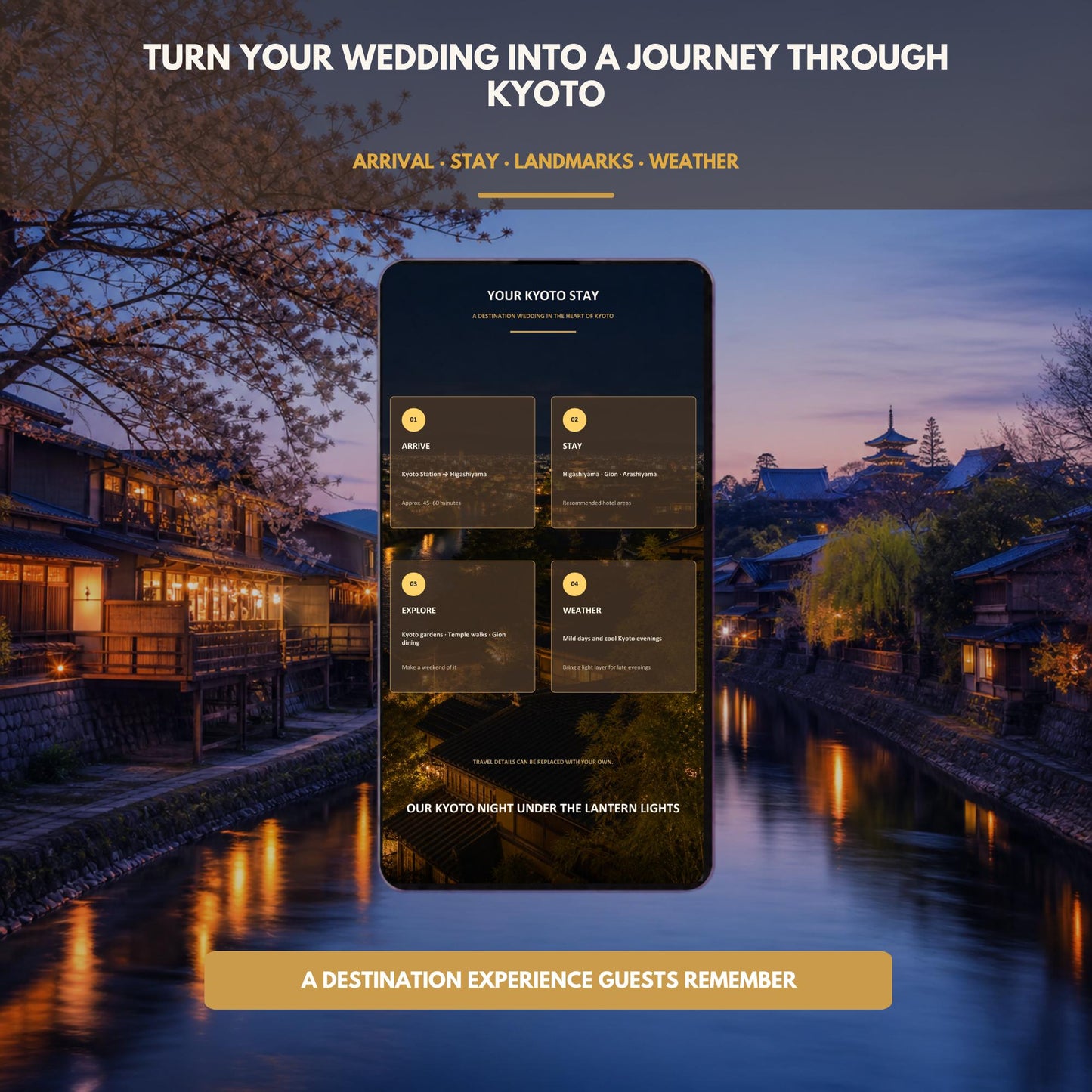 KYOTO Wedding Website Invitation Template — view 8