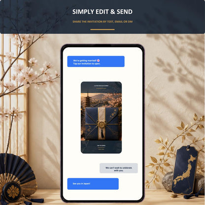 JAPAN JOURNEY Wedding Website Invitation Template — view 4