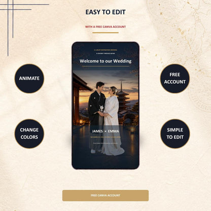 JAPAN JOURNEY Wedding Website Invitation Template — view 7