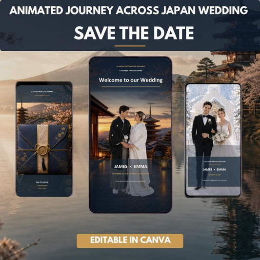 JAPAN JOURNEY Wedding Save the Date Template