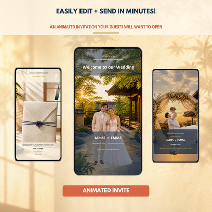 SUMMER IN JAPAN Wedding Website Invitation Template — view 3