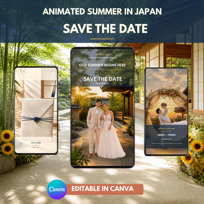 SUMMER IN JAPAN Wedding Save the Date Template