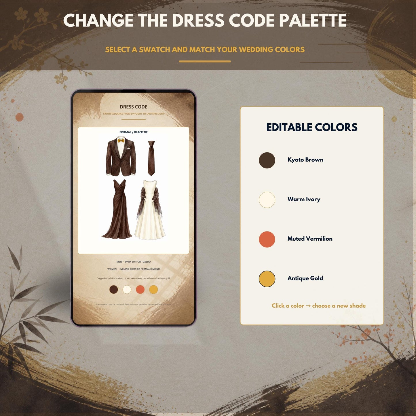 KYOTO Wedding Website Invitation Template — view 6