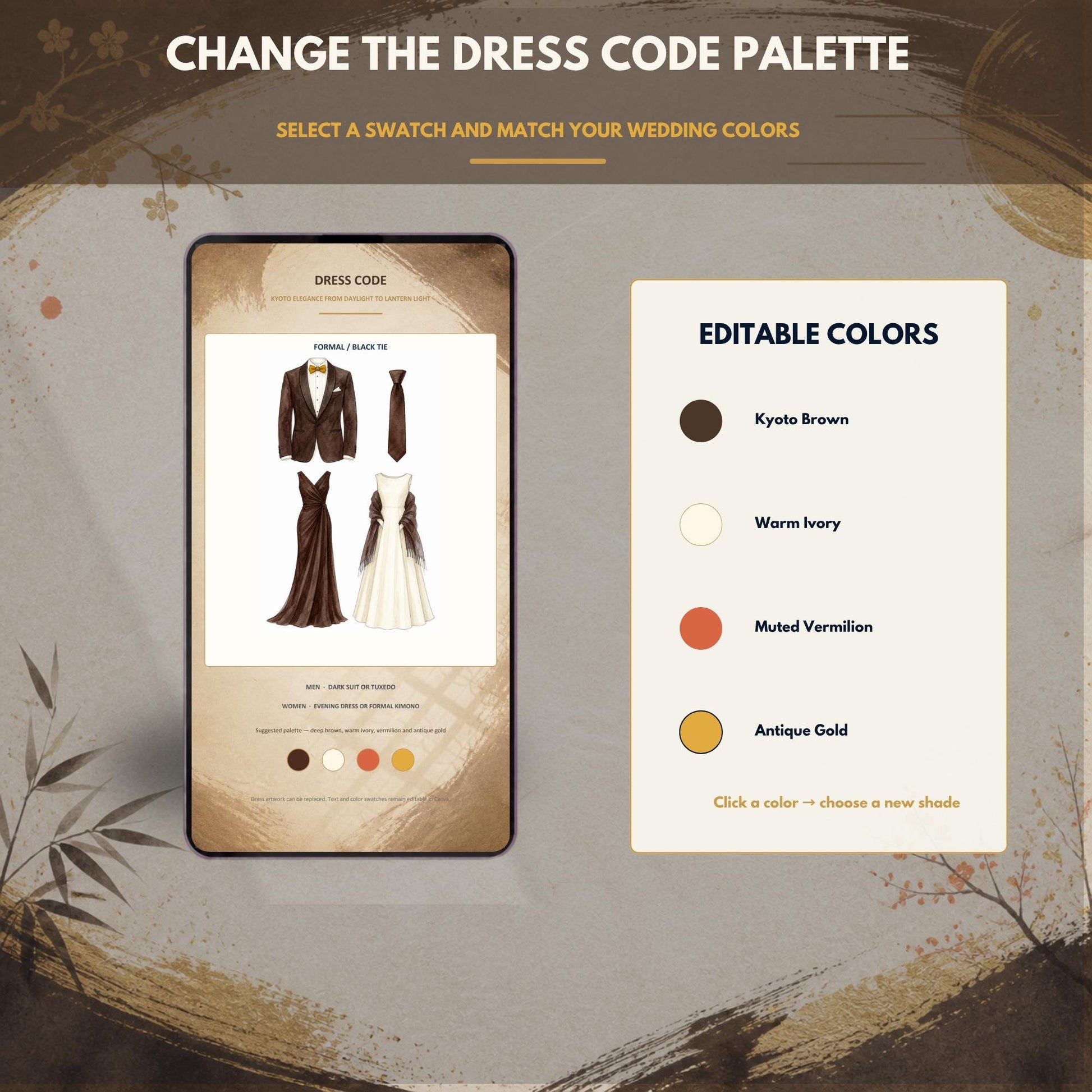 KYOTO Wedding Website Invitation Template — view 6