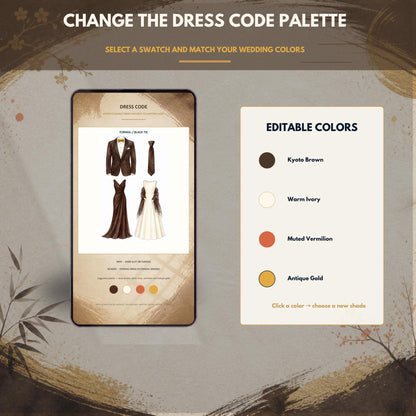 KYOTO Wedding Website Invitation Template — view 6