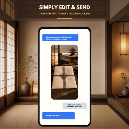 KYOTO Wedding Website Invitation Template — view 4