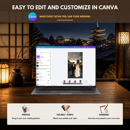KYOTO Wedding Save the Date Template — view 7