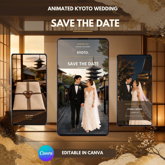 KYOTO Wedding Save the Date Template