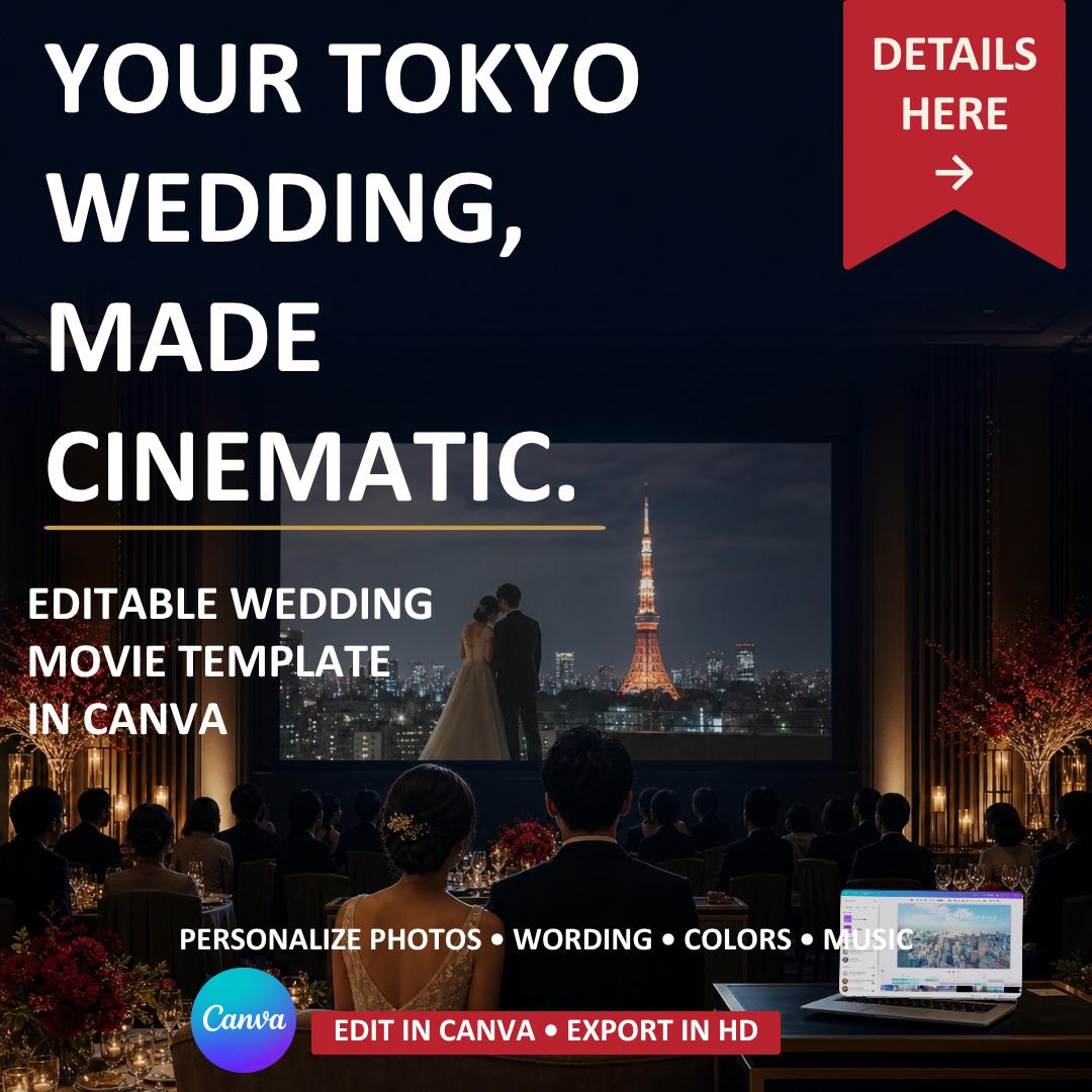 TOKYO Urban Wedding Opening Film Template